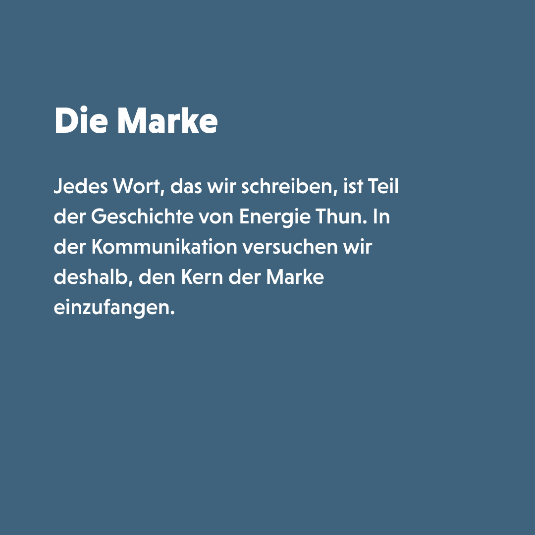 Zu Beginn der Markenstimme definieren wir, wofür die Marke steht. 