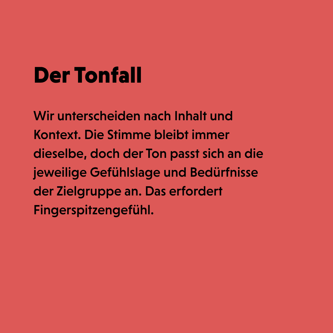 Wir zeigen, wie sich der Tonfall anpassen kann. 