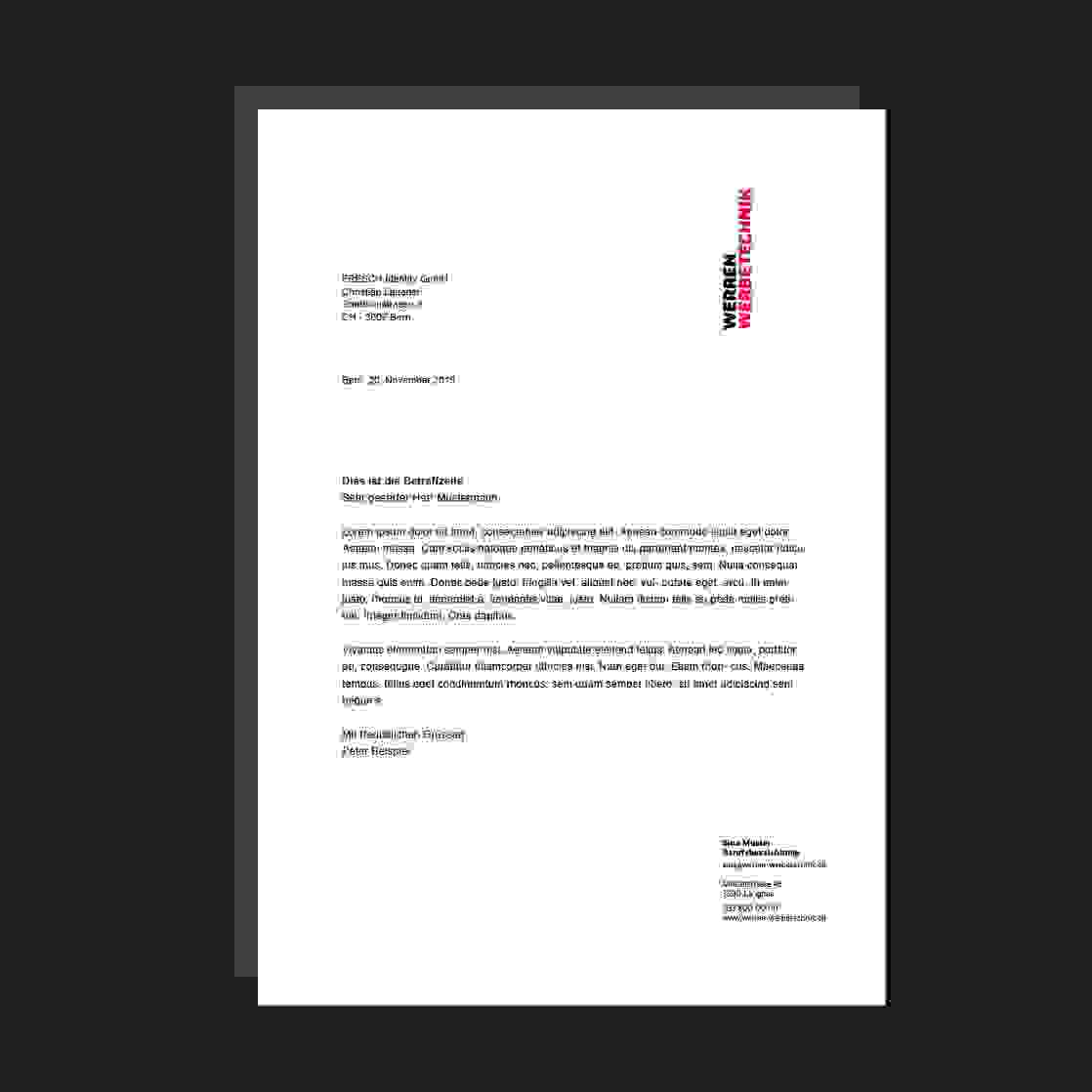 Werren Werbetechnik Briefpapier