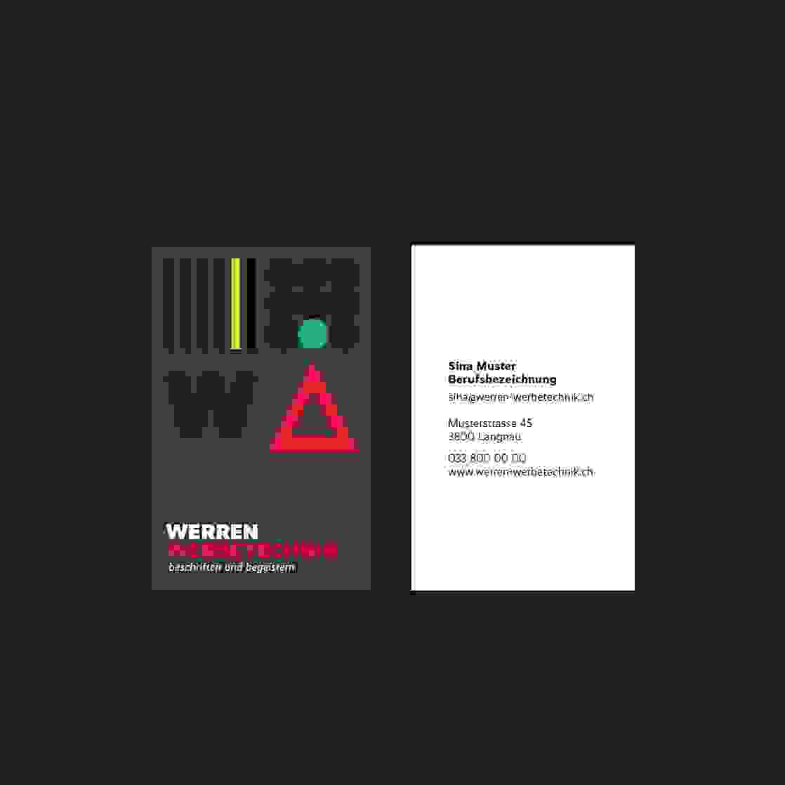 Werren Werbetechnik Visitenkarte