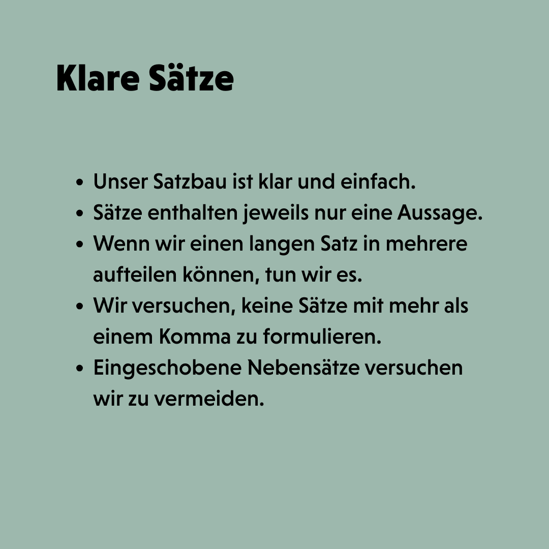 Damit’s nicht drunter und drüber klingt, definieren wir  Richtlinien. 