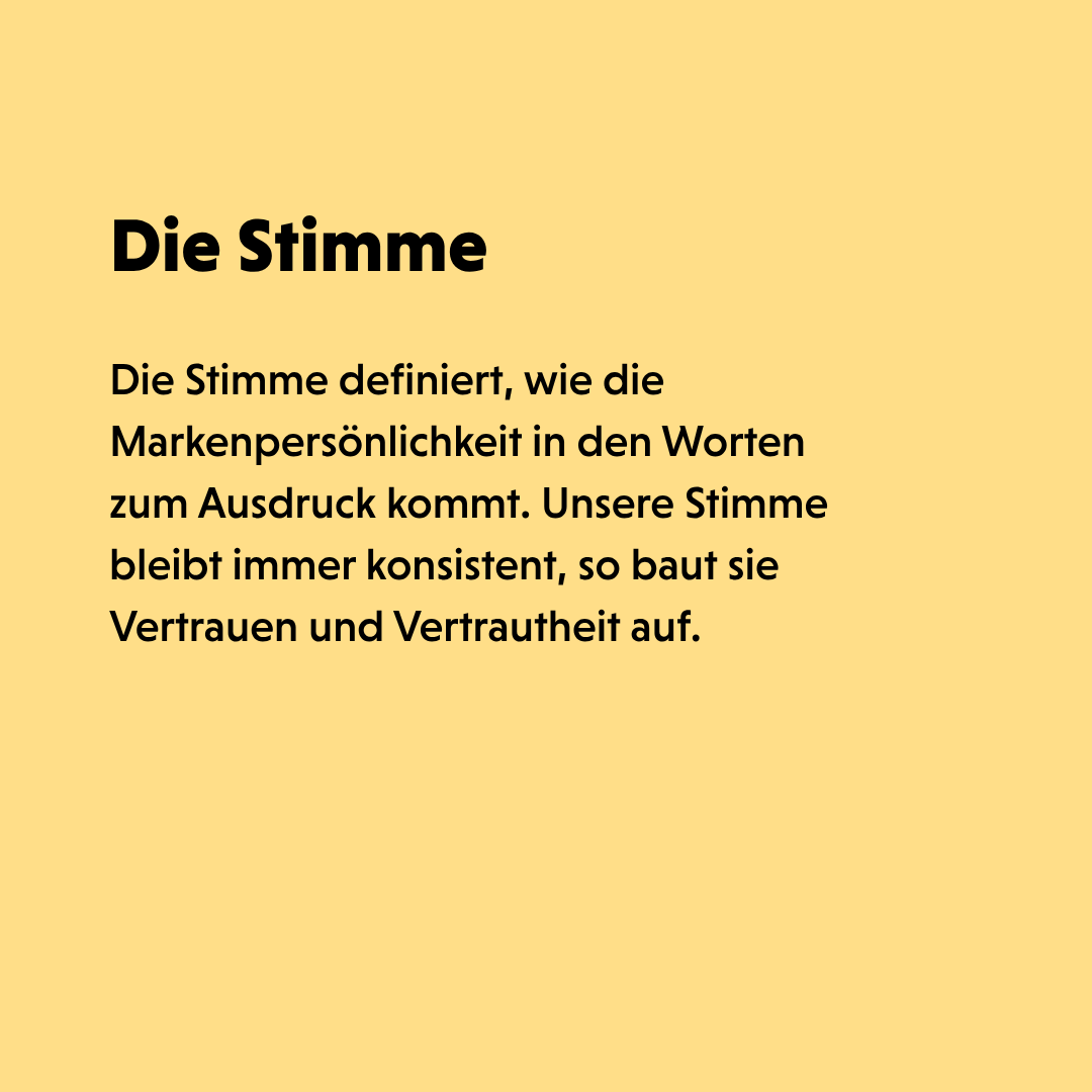 Im nächsten Schritt halten wir fest, wie sich die Marke anhört. 