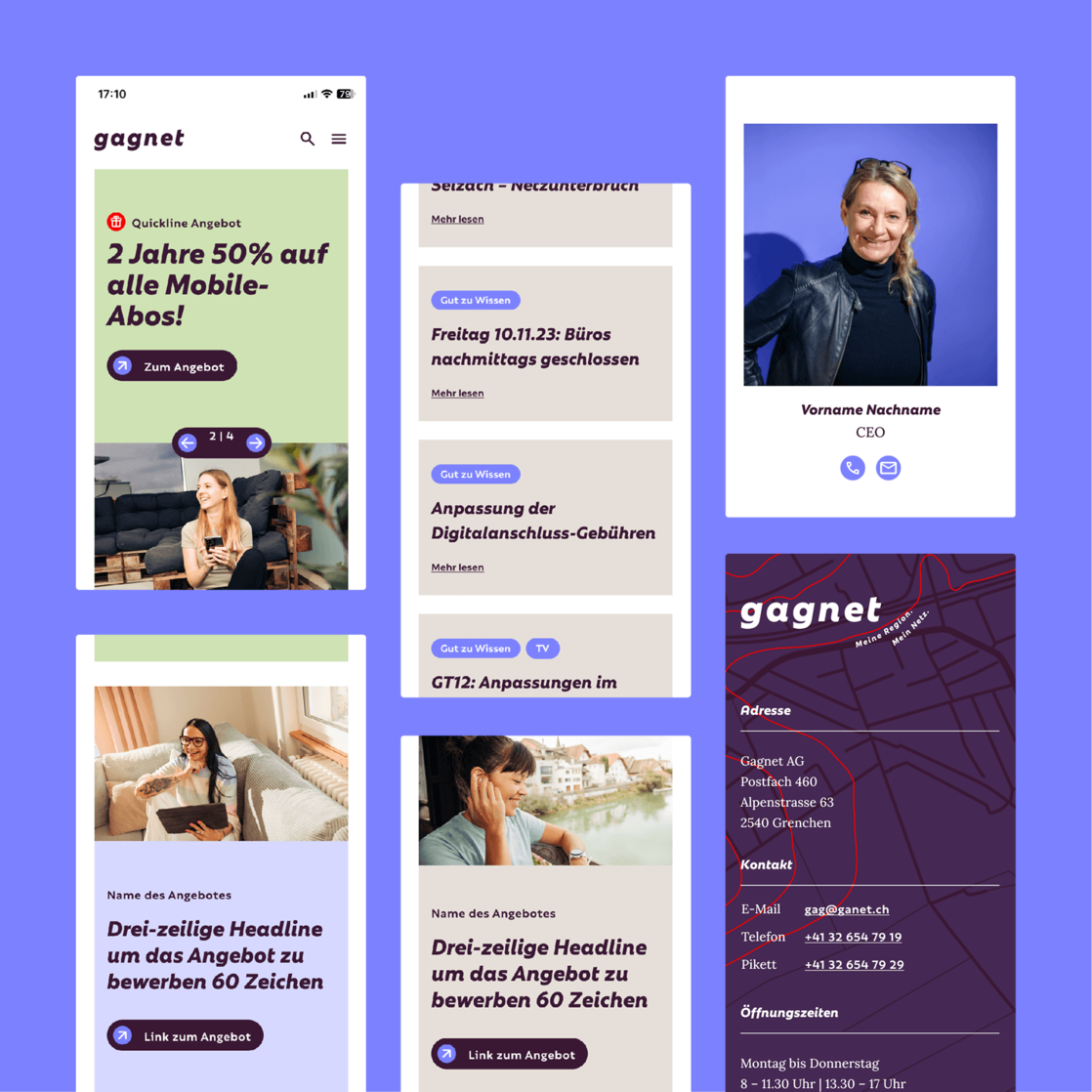 Gagnet Webdesign Mobile-Ansicht Gagnet Webdesign Mobile-Ansicht
