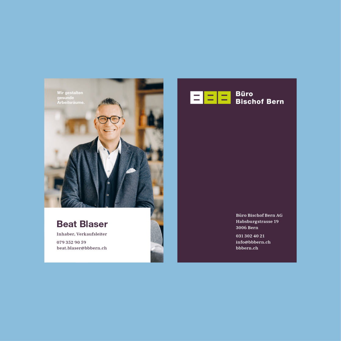 Büro Bischof Bern Visitenkarte Büro Bischof Bern Visitenkarte