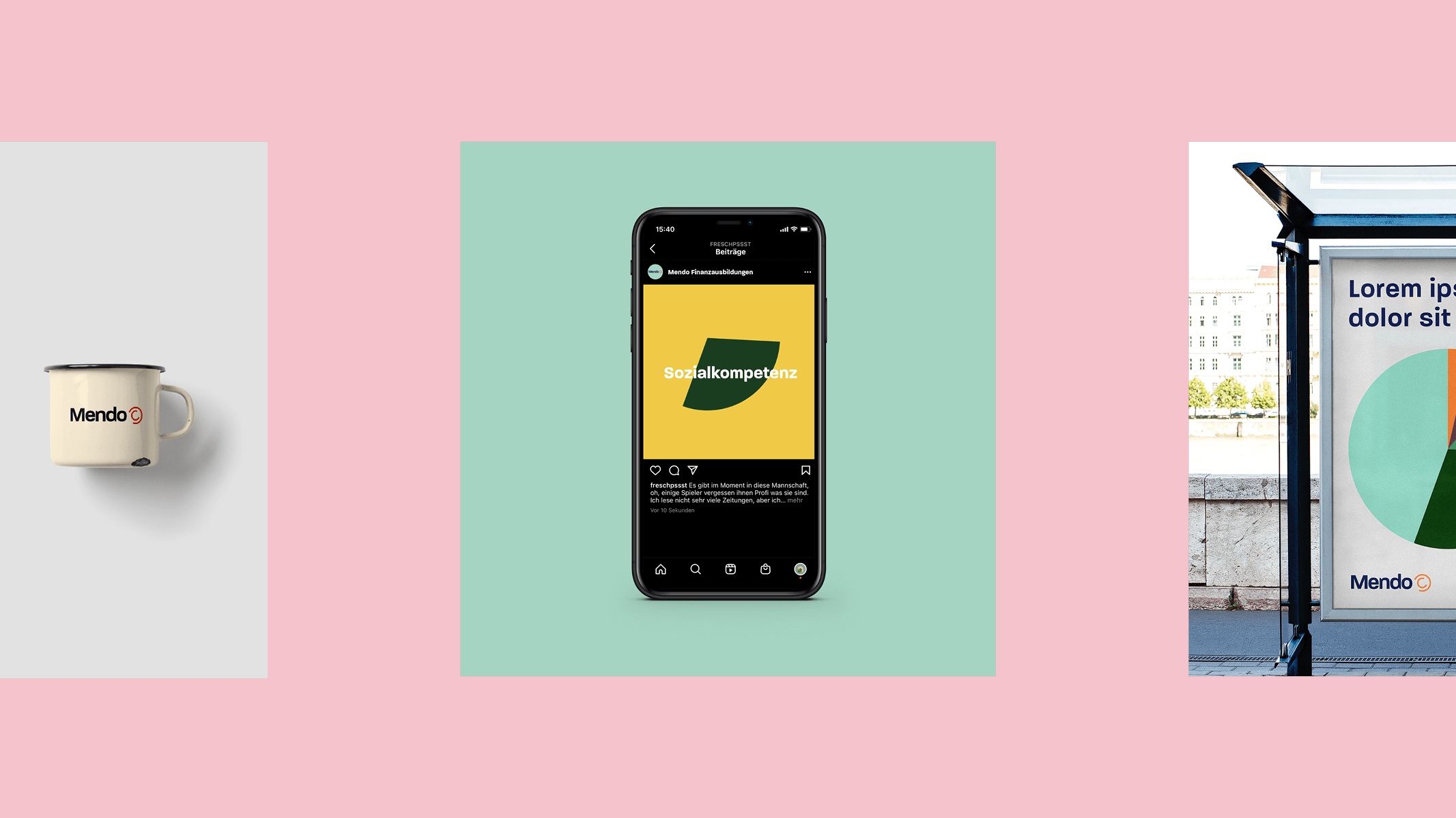 Mock-ups der Mendo AG Mock-ups der Mendo AG