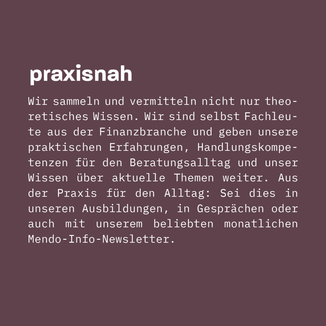 Wertebeschrieb Mendo AG Wertebeschrieb Mendo AG