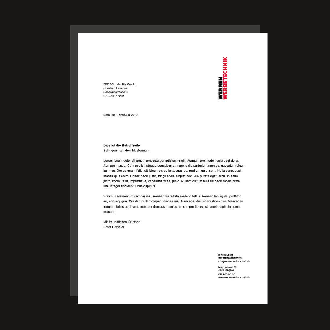 Werren Werbetechnik Briefpapier Werren Werbetechnik Briefpapier