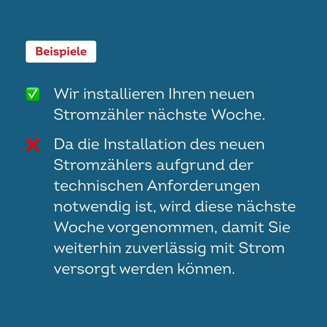 Beispiele für die Richtlinie Beispiele für die Richtlinie