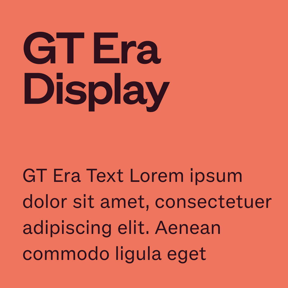 Typografische Präsentation der Schriftfamilie „GT Era“ mit Display- und Fliesstext-Beispielen im cmsbox-Branding