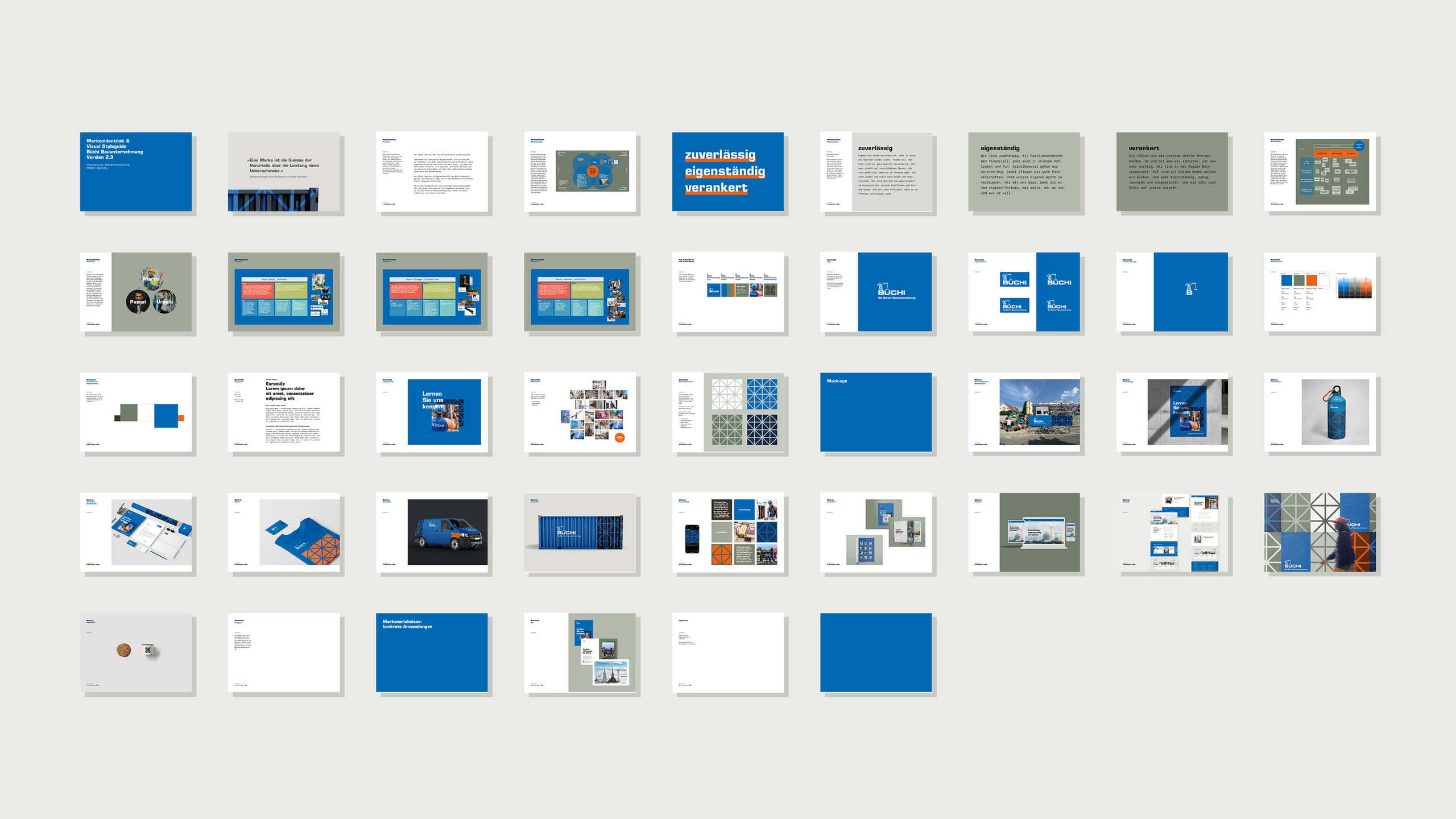 Büchi Visual Style Guide Mock-up: Fahrzeug schön foliert