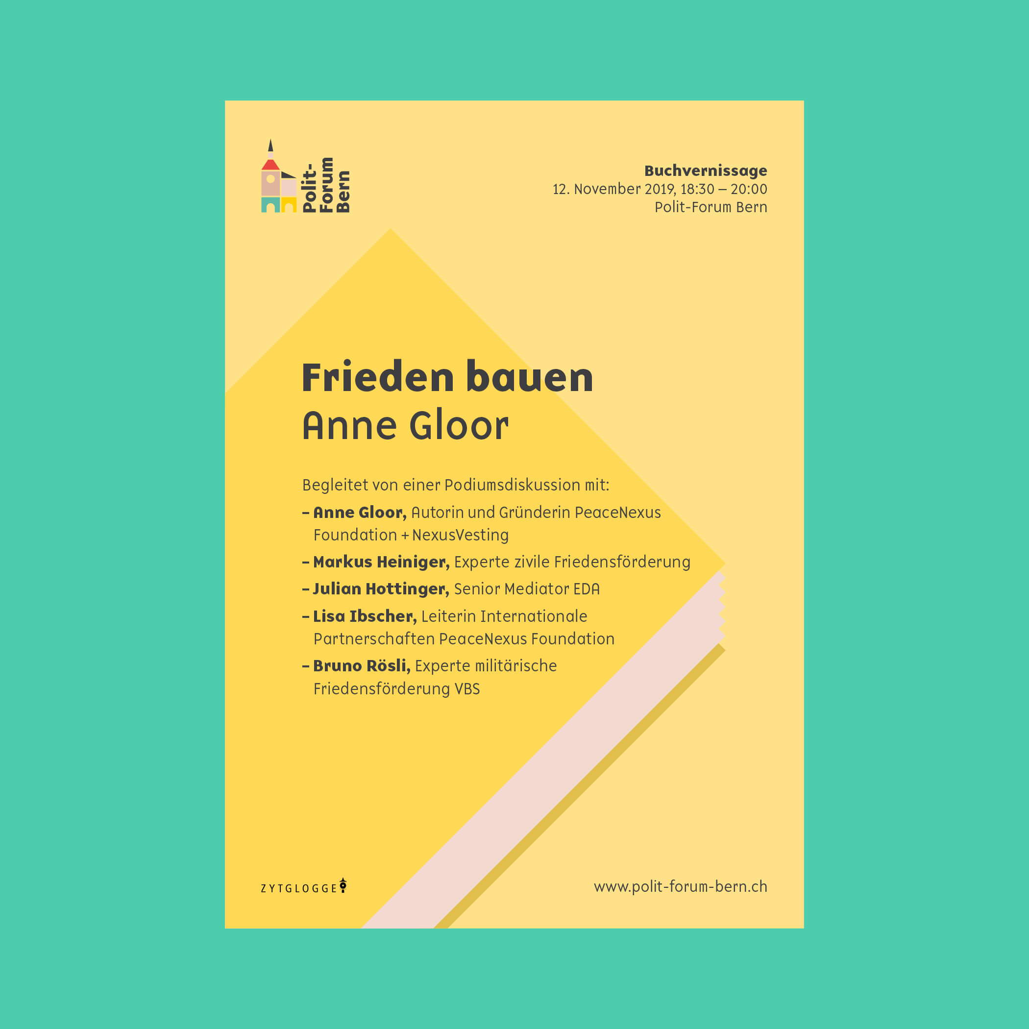 Polit-Forum Bern Plakat Buchvernissage