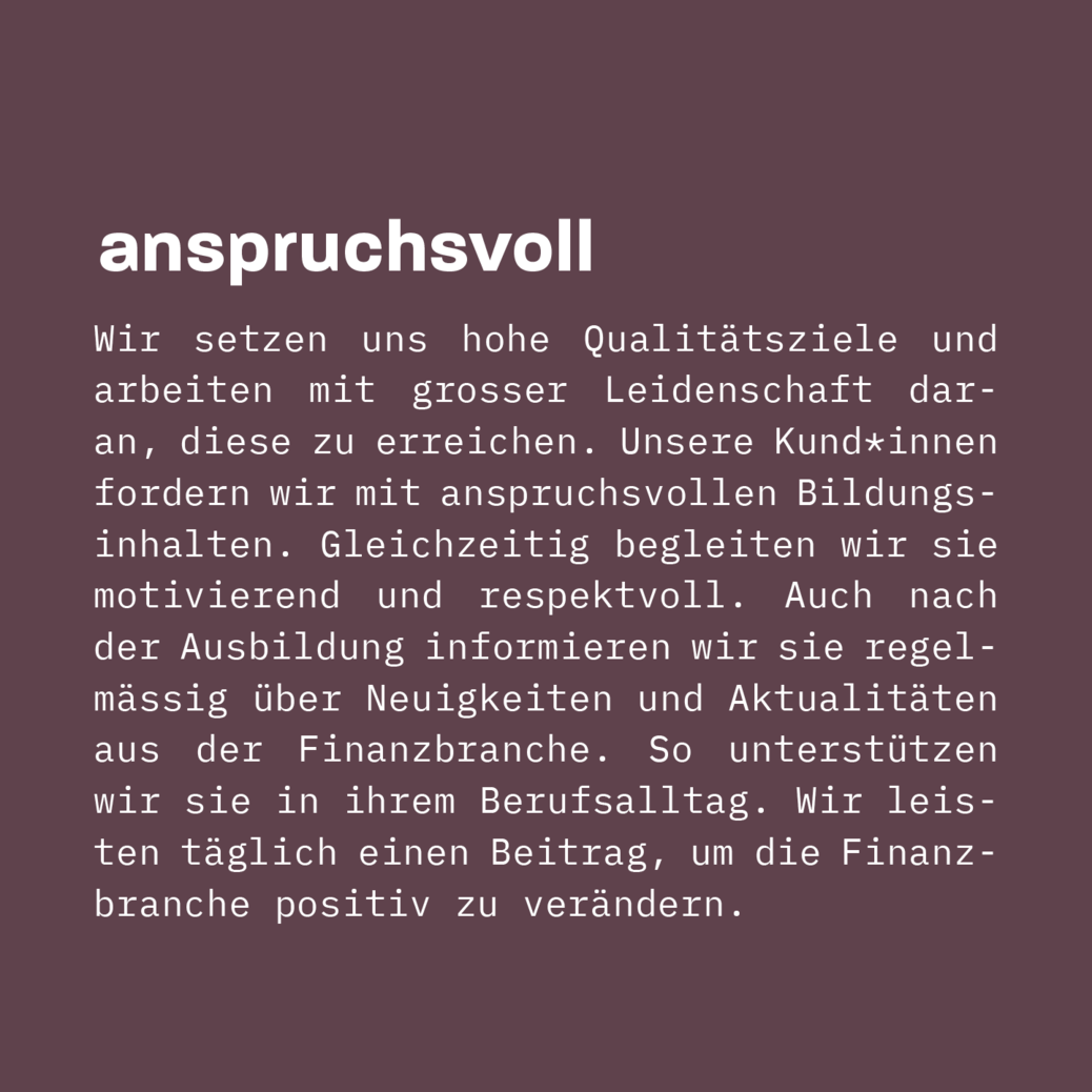 Wertebeschrieb Mendo AG Wertebeschrieb Mendo AG