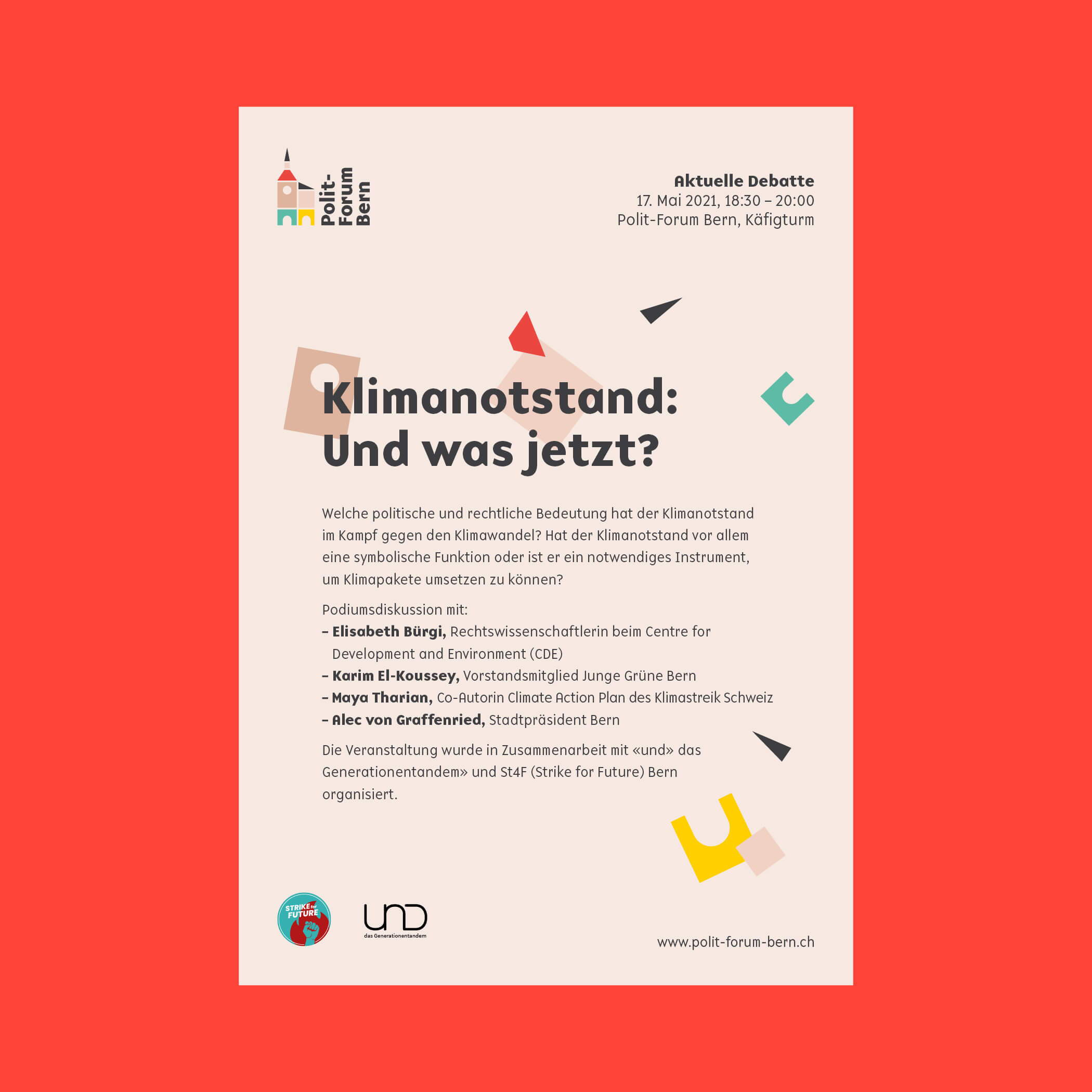 Polit-Forum Bern Plakat Aktuelle Debatte